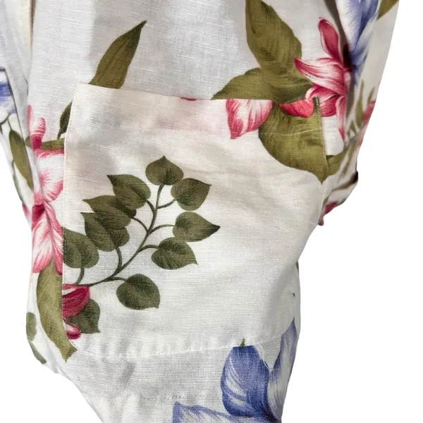 Coldwater Creek floral botanical print linen-blend button-down blazer jacket - Image 5