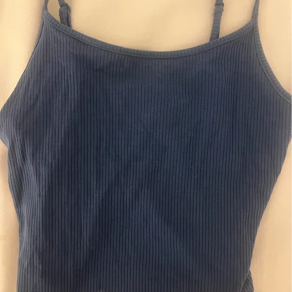 American Eagle Blue Ribbed Tank Top - Image 2