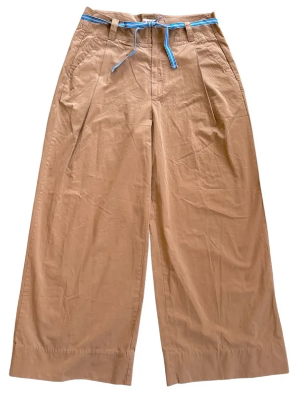 NWT Free People Wide Leg Buckle Back Pants Tobacco Brown Size 12 Retail $148.00 - Image 8