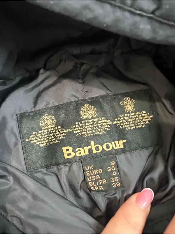 Barbour Navy Blue Millfire Quilted Jacket Size 4 US - Image 3