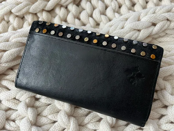 Metal Studded Leather Wallet - Image 2
