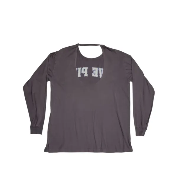 Victorias Secret Pink Bling Open Back Campus Long Sleeve Tee Dark Gray Large - Image 2