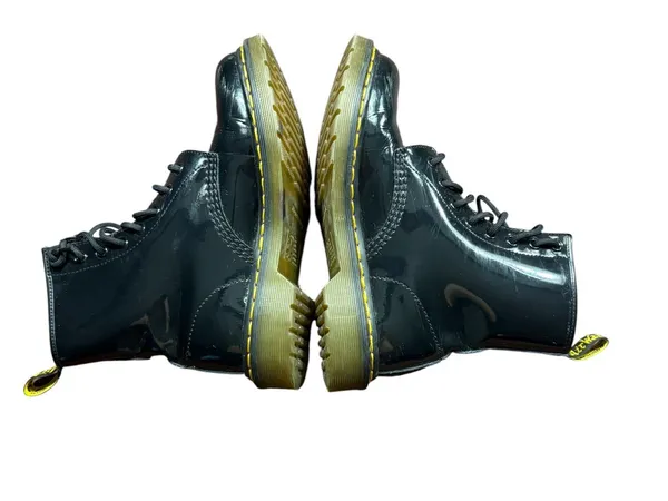 Dr. Martens 1460 Patent Black Leather Lace Up Combat Boots Womens Size 7 - Image 7