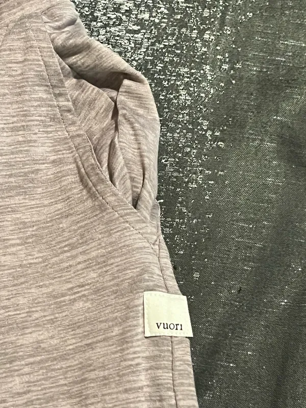 Womens large Vuori Falls wide leg sleeveless henley jumpsuit-rosemary heathered - Image 6