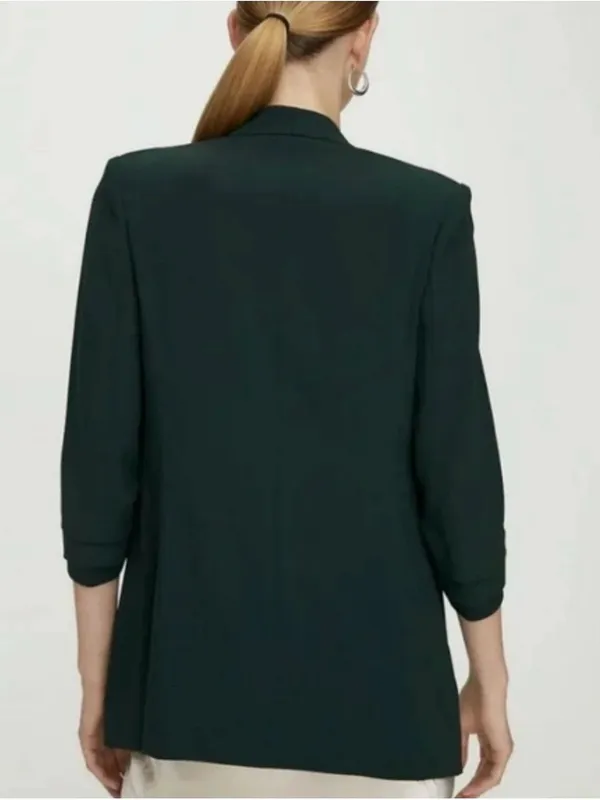Aritzia Babaton Power Hip Blazer Forest Green 2 minimalist capsule wardrobe chic - Image 2