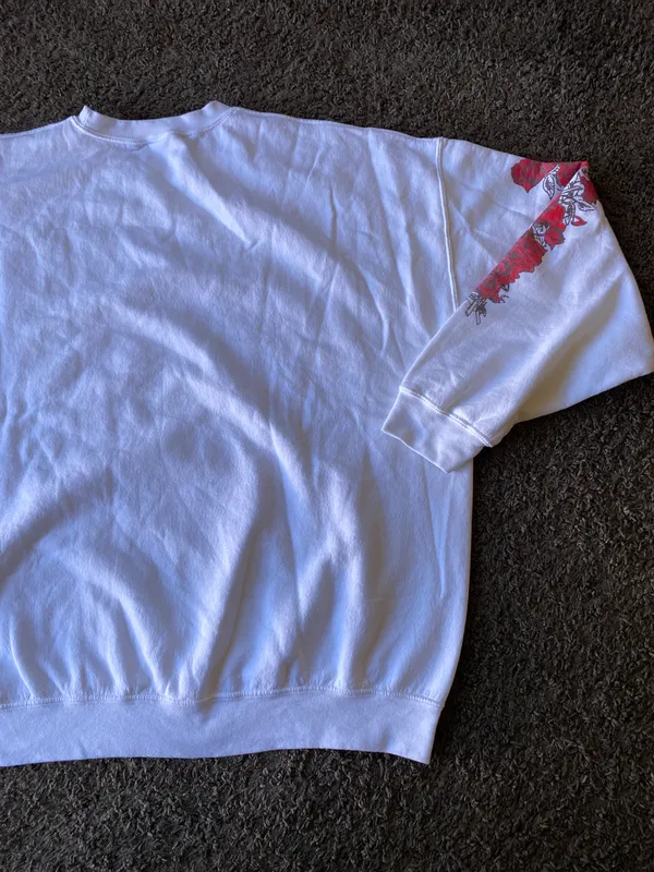 Junkfood Grateful Dead Roses White Sweatshirt XL - Image 4