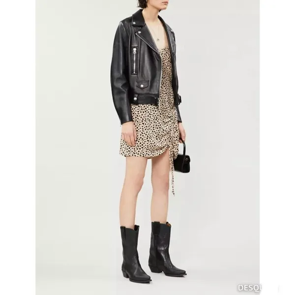 Pacsun Lottie Moss Leopard Crepe Dress XS Y2K Grunge Club Wear Indie Sleaze Chic - Image 12