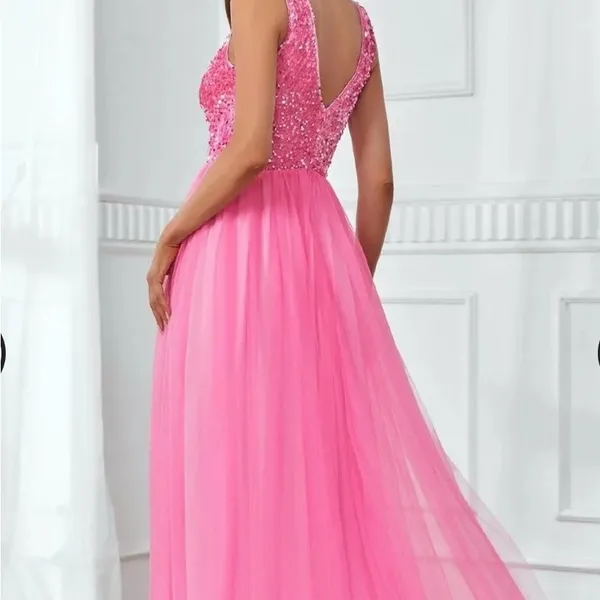 Faeriesty Sequin Tulle Prom Dress Pink Size XS - Image 2