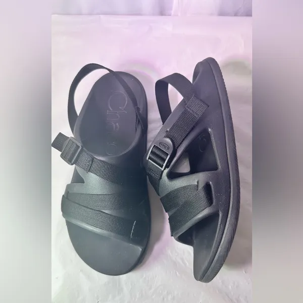 Chaco Black Dual-Strap Slide with Buckle - Image 6