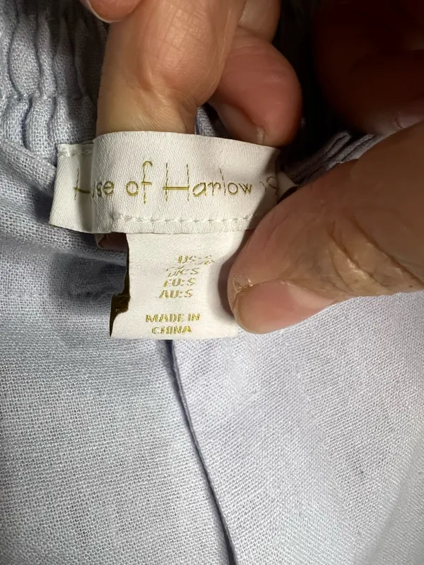 House of Harlow 1960 Linen‎ Blend Wide Leg Crop Pants - Image 7