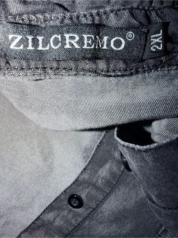 Zilcremo Black Denim Short Sleeve Shirt Dress - Image 3