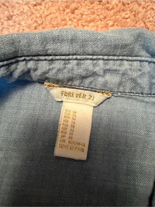 Forever 21 Chambray Button-Up Shirt - Image 2