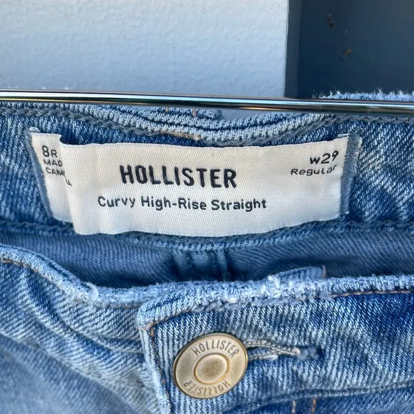 Hollister Curvy High Rise Straight Leg Jeans - Light Blue size‎ 29 - Image 3