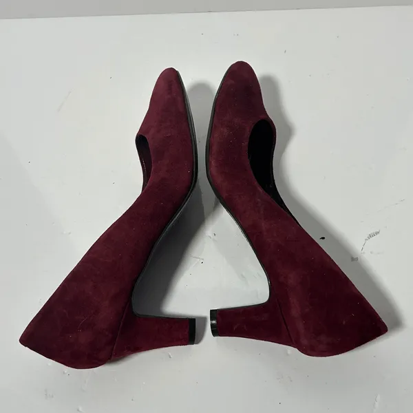 Easy Spirit Esquota Burgundy Suede Kitten Heel Round Toe Pumps Womens 8.5 M‎ - Image 11