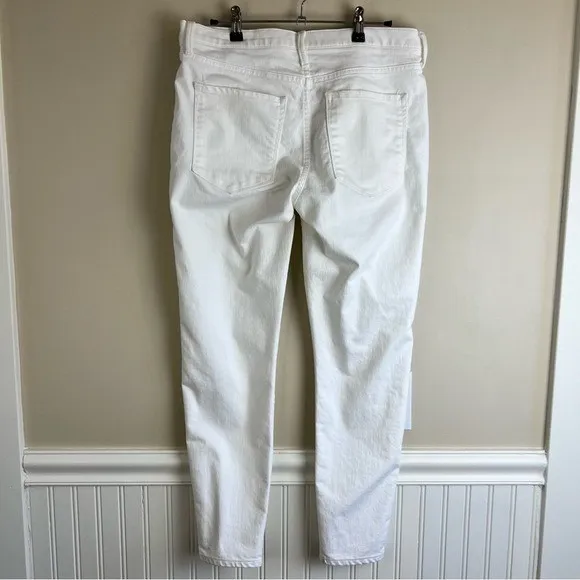 Banana Republic Premium Denim White Skinny Jeans Size 30 Ankle - Image 3