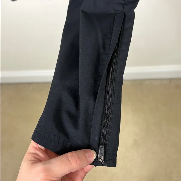 Nike Dri Fit Pants Women’s Size Large Black Straight Leg Zip Ankles - Image 5