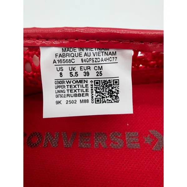 Converse Chuck Taylor All Star Dainty Mary Jane Knit Loafer Retro Ruby Red 8 - Image 2