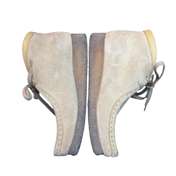 Clarks Originals Wallabee Boots Womens 5 Beige Suede Leather Crepe Ankle Chukka - Image 5