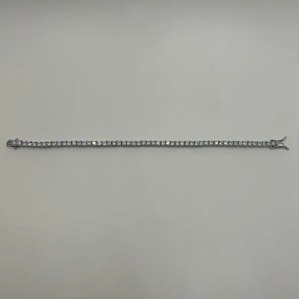 Kay Jewelers Moissanite Tennis Bracelet Gold 3mm 7 Inch Brand New VVS1 Crazy Shine No Pass - Image 2