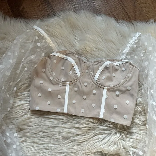 HELLO MOLLY Varinka Top In White Dot - Image 9