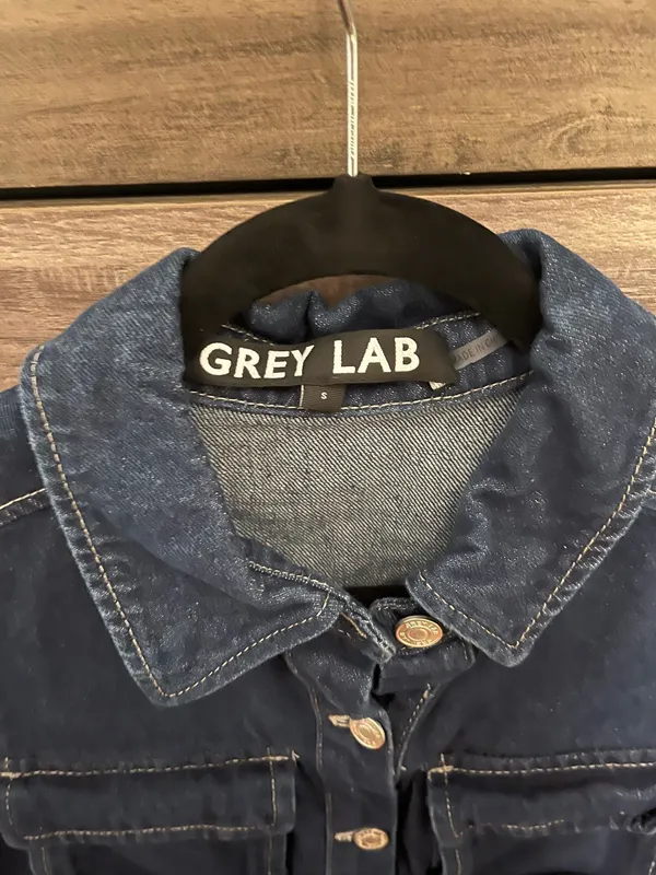 Grey Lab Denim Vest and Pleat Skirt - Image 3