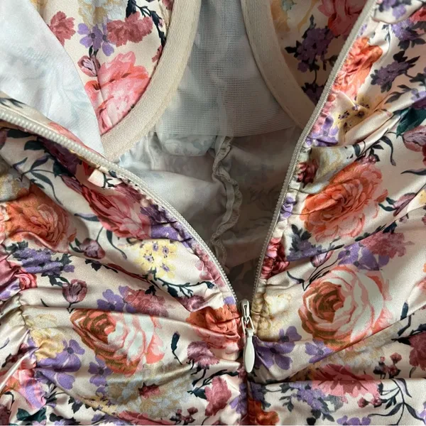 For Love And Lemons Multi-Color Floral Gardenia Mini Dress. Size Medium - Image 12