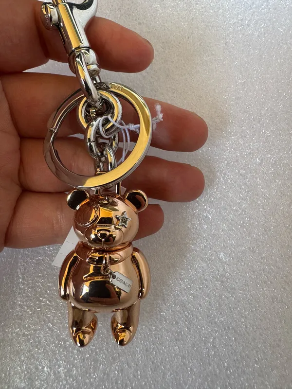 COACH New York 3D Bear Bag Charm Rose Gold 87166 - Image 3