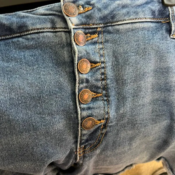 Ava & Viv Button Fly Denim Jean Shorts High Rise Cut Offs Plus Size 20W - Image 8