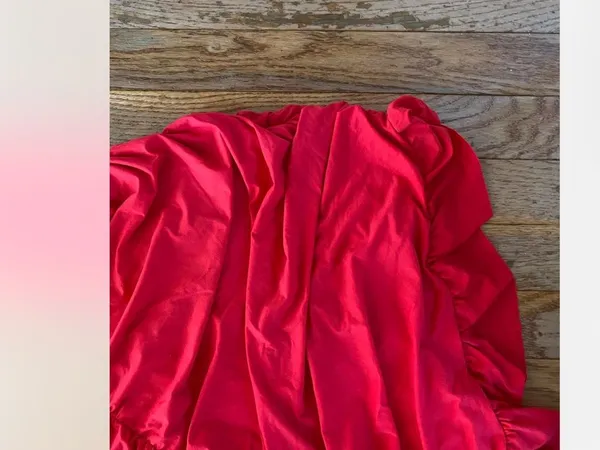 red ruched formal ruffle mini dress Size M - Image 4