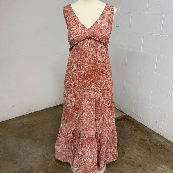 Bohemian paisley floral flowy maxi dress - Image 2