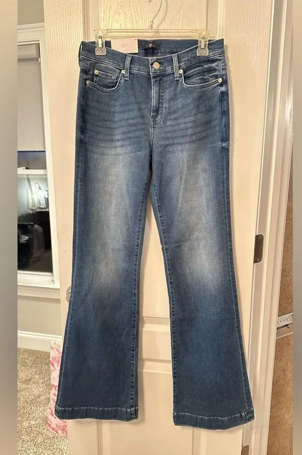 NWT 7 For All Mankind Dojo Tonal Wide Leg Jeans - Image 3