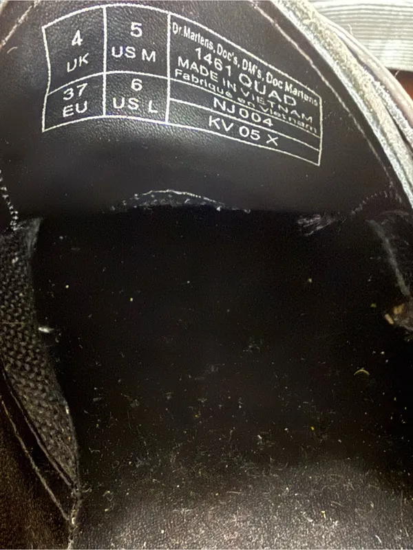 Dr. Martens 1461 Quad Platform Oxford Shoes Black Leather Women US 6 UK 4 EU 37 - Image 5