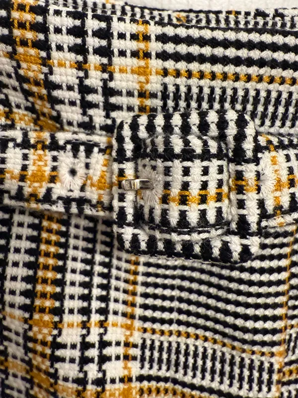 Ann Taylor Plaid Tweed High Rise Belted Dress Pants - Image 3