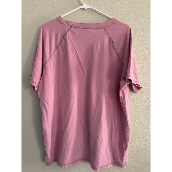 Aerie Shirt Womens M Purple Distressed Oversized Boho Soft Lounge Sporty Casual - Image 2