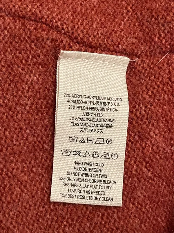 Free People Sweater Oversized Knit V-Neck. Size L - Image 11