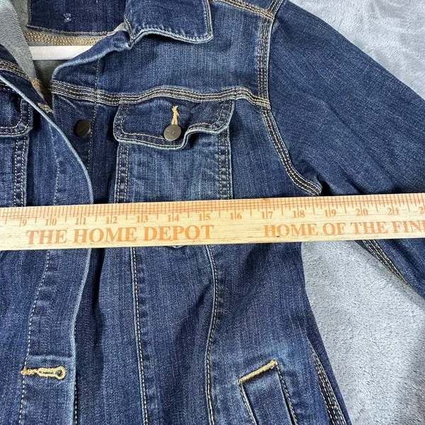 Carhartt Jacket Trucker Brewster Dark Wash Denim Jacket Womens Medium Western - Image 4