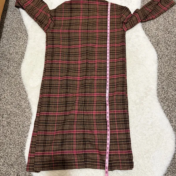 Wild fable XS Plaid Long length Coat with Pink Accents - Image 5