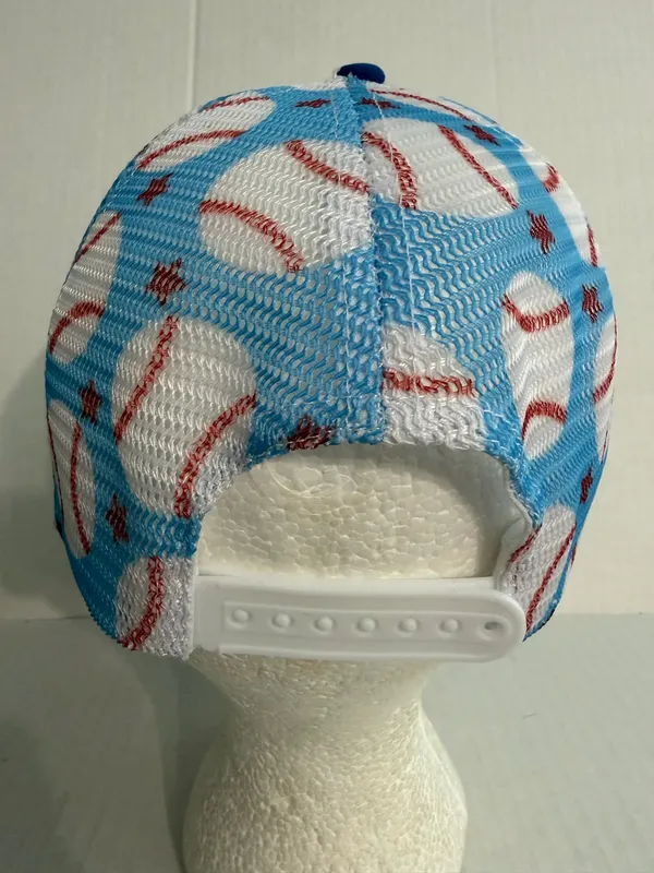 White and Blue 'Calm Your Cleats' Baseball Cap - Image 4