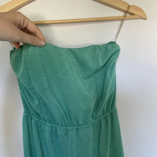 Rue21 Open Back Strapless Maxi Tube Dress Small Green Women Cut Out Bow - Image 2