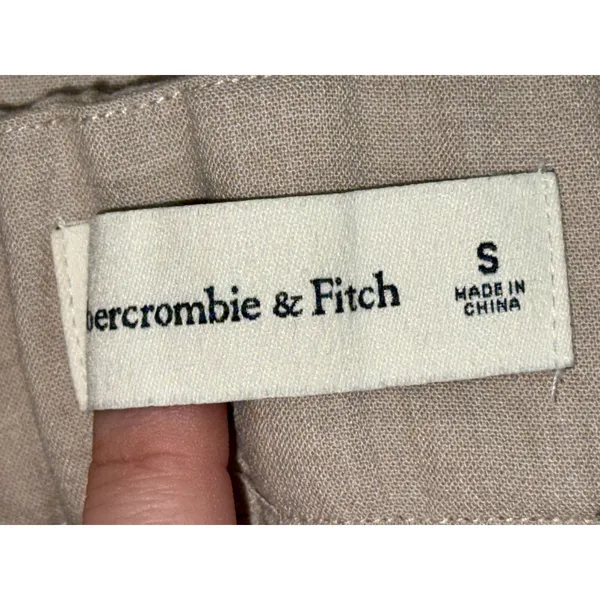 Abercrombie & Fitch Tan Beige Tailored Wide Leg Dress Pants Trousers Womens Sz S - Image 4