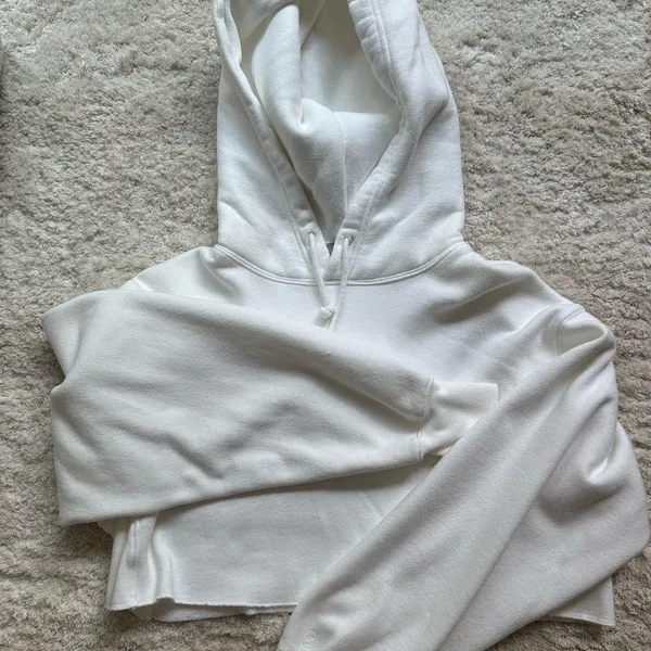 Aritzia TNA Cozy Fleece Boyfriend Cropped Hoodie - Image 4