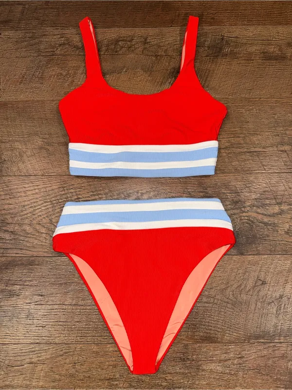 Beach Riot Thalia High-Waisted Bikini Top and Bottom Set from Anthropologie - Image 2