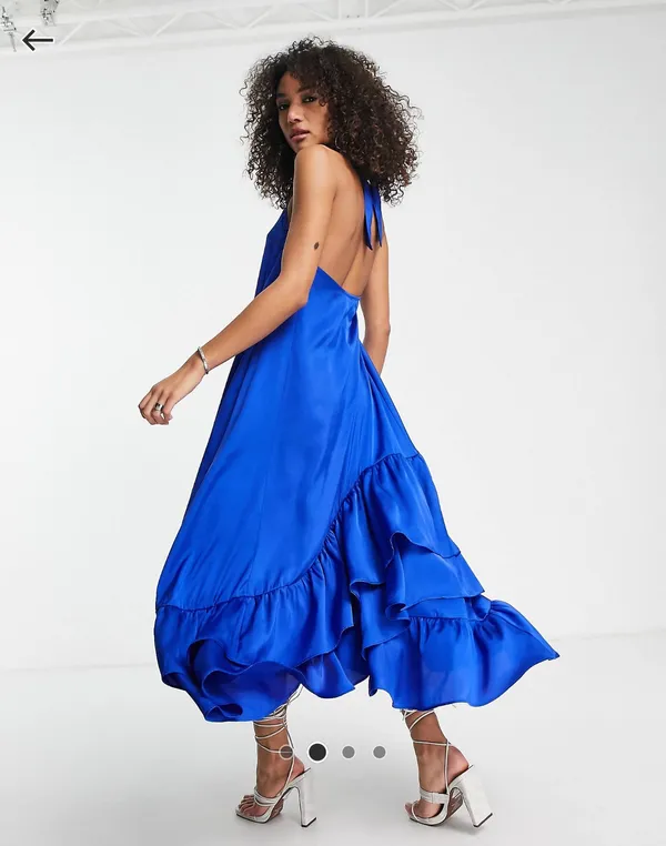 ASOS Royal Blue Halter Dress - Image 2
