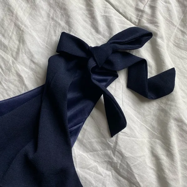 Altar’d State Navy Blue Romper with Shoulder Ties Size M - Image 6