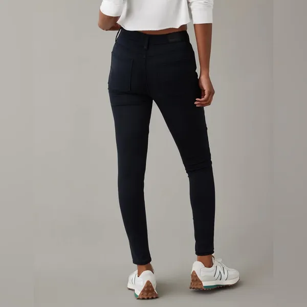 American Eagle High-Waisted Jegging in Black Size 10 Long - Image 3