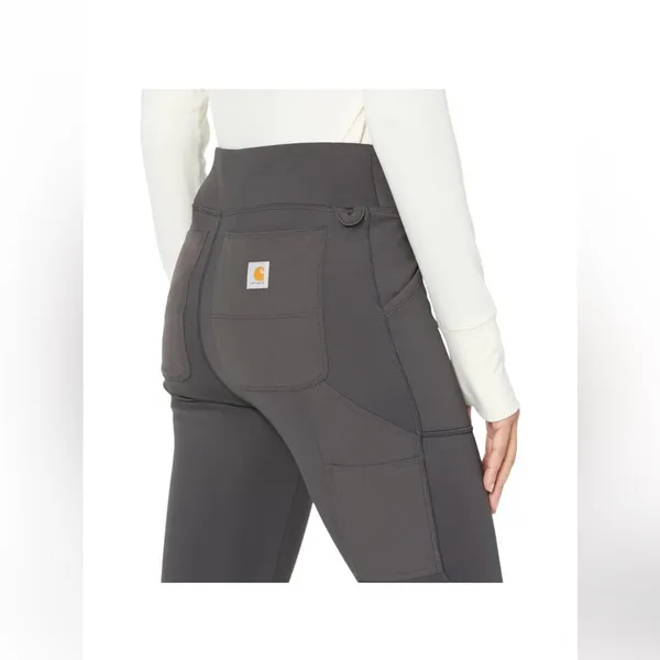 Carhartt Women's Force Fitted Heavyweight Lined Leggings, Oyster Gray - S - Image 8