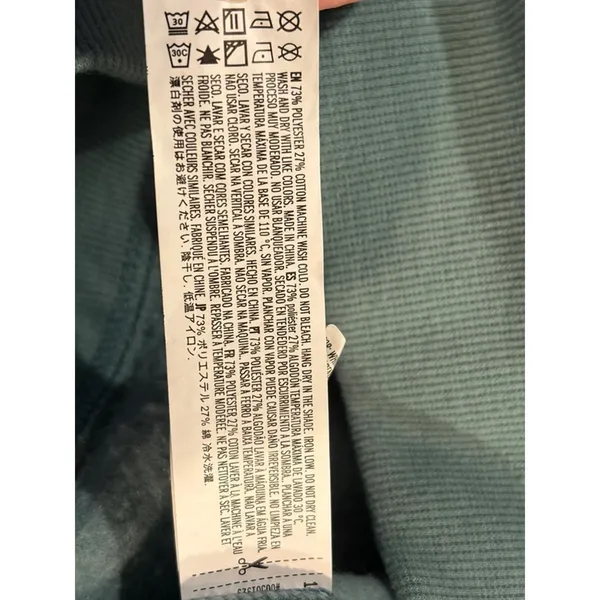 Forever 21 More Self Love Zip Hoodie Women's S Teal Green Fleece Oversized Cozy‎ - Image 8
