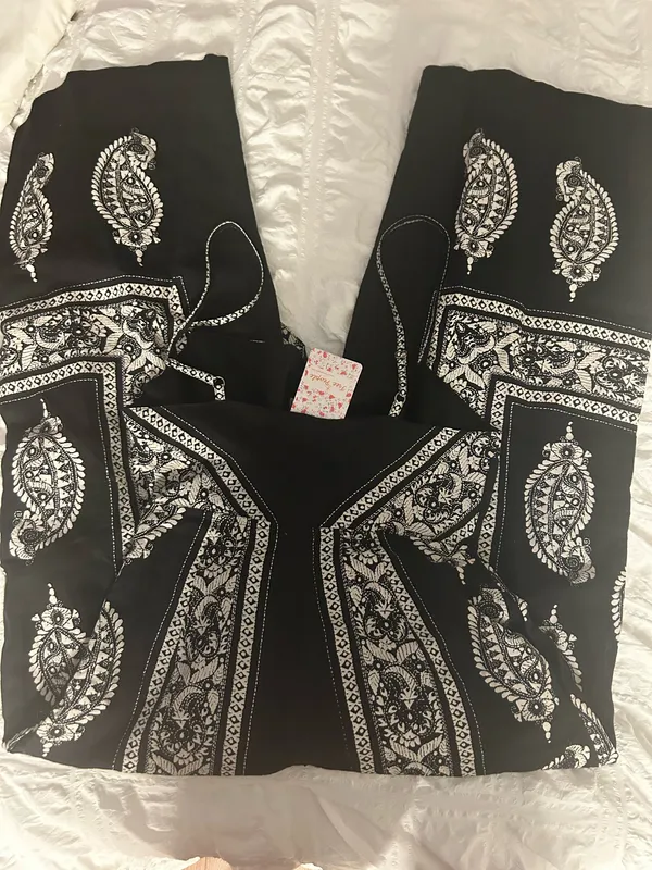 Free People Feel The Sun Jumpsuit NWT Black Paisley Wide Leg Size 2 - Image 5
