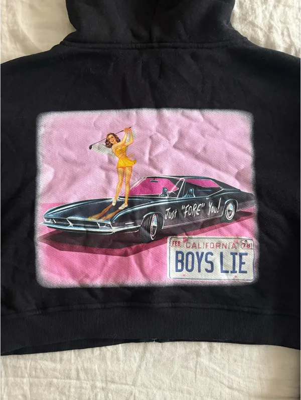 Boys Lie Hoodie Cropped - Image 4