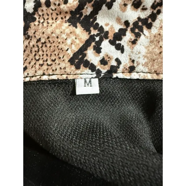 Womens Snakeskin Print Cardigan Brown Size‎ Medium - Image 4